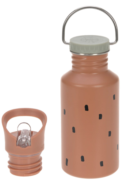Lässig Trinkflasche - Edelstahl Happy Prints karamell